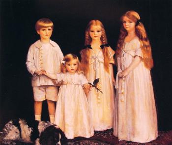 Portrait of Fraunces Beatrice James and Synfye Children of James Christie